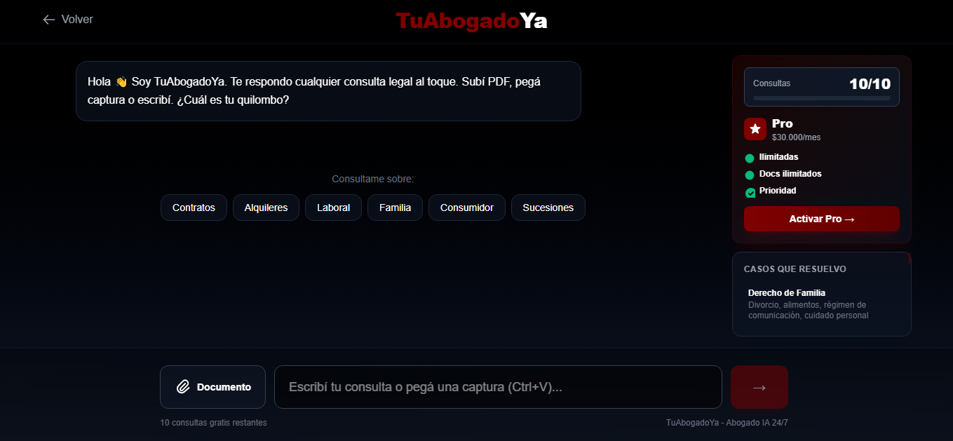 Chat TuAbogadoYa